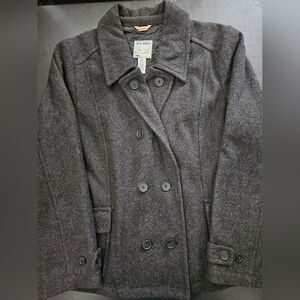 NWOT - Old Navy Wool Felt Blend Dark Grey Pea Coat - Size XXL